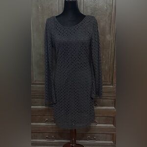 Mimi Chica Black Crochet Long Sleeve Dress - Size Small
